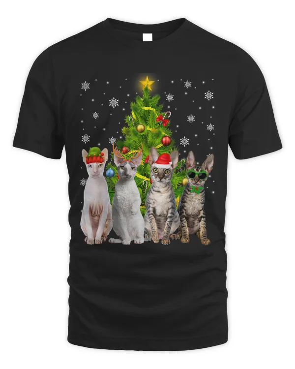 Cat Cornish Rex Christmas Tree Funny Cat Lover Cat Owner 277