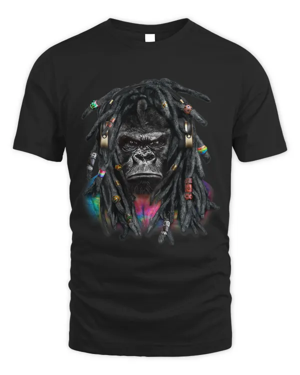 Gorilla with Reggae Dreadlocks Hair