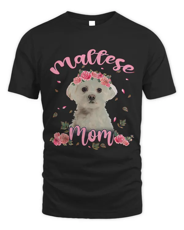 cute maltese mom flower dog lover women s