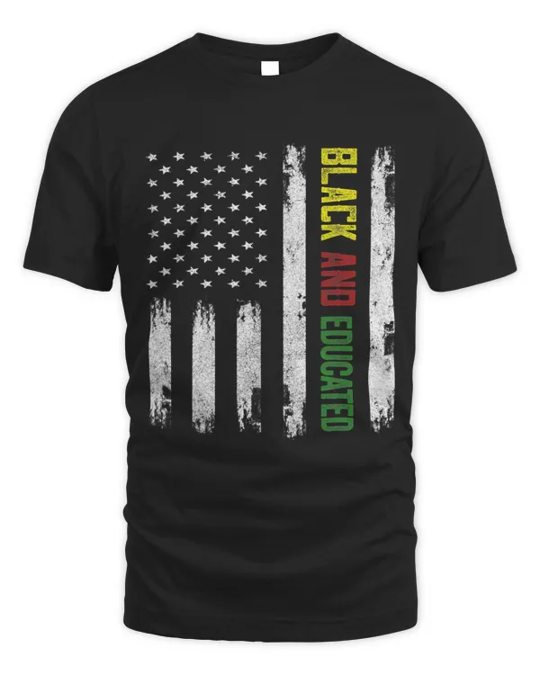Black Educated American Flag Apparel Black History Month USA