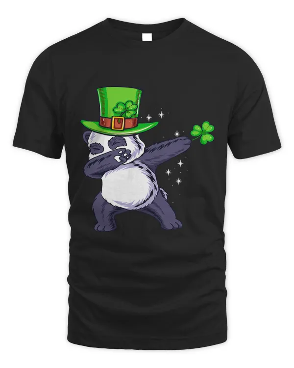 Dabbing Panda Bear St Patricks Day Boys Irish shamrock