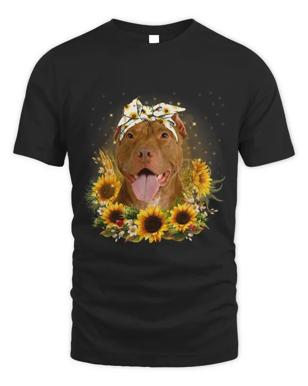Sunflower American Pit Bull Dog Mothers Day For Women