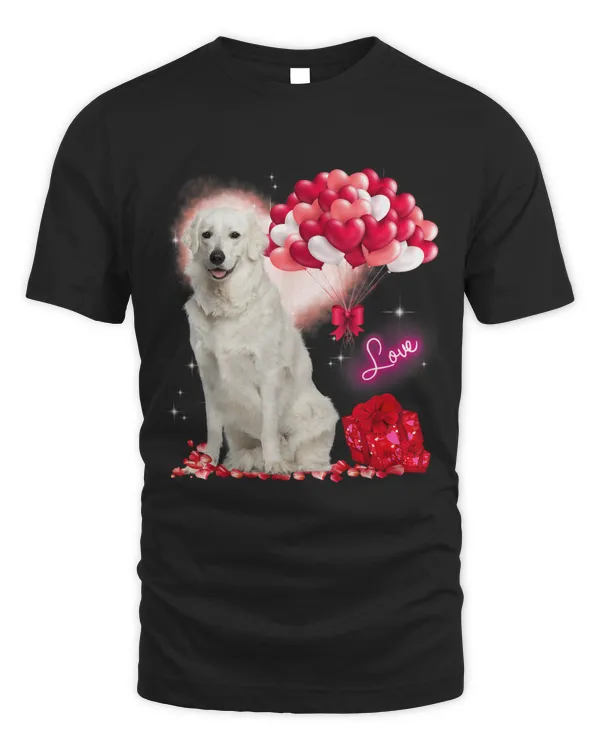 Cute Kuvasz Balloon Heart Valentines Day Valentine