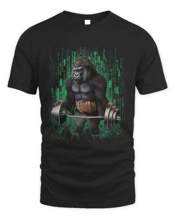 Gorilla Muscle Training with Barbell Shrug Bar in Cyber Gym