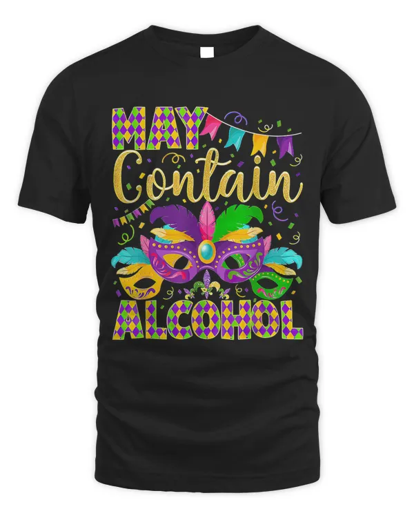 May Contain Alcohol Funny Mardi Gras 2023 Party Costume