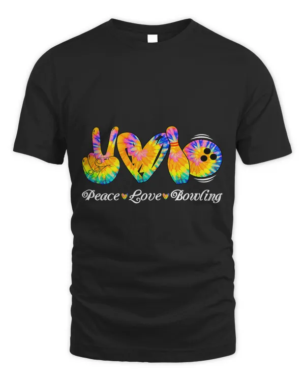 Tie Dye Cute Bowling Lovers Peace Love Bowling