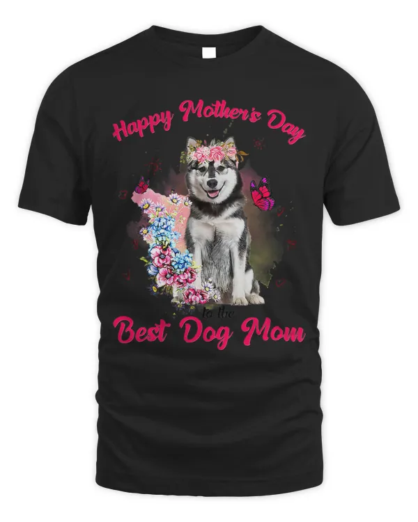 Husky Flower Happy Mothers Day To The Best Dog Mom