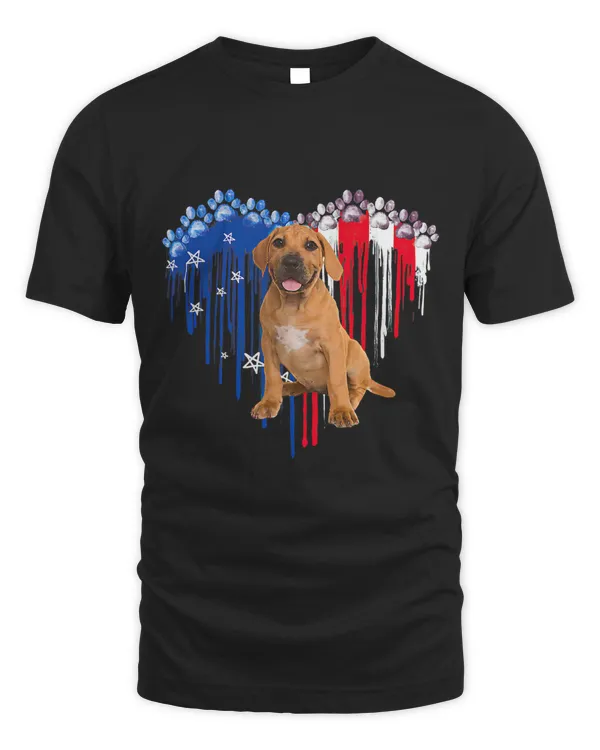 American Boerboel Dog Heart 4th Of July USA Flag Patriotic
