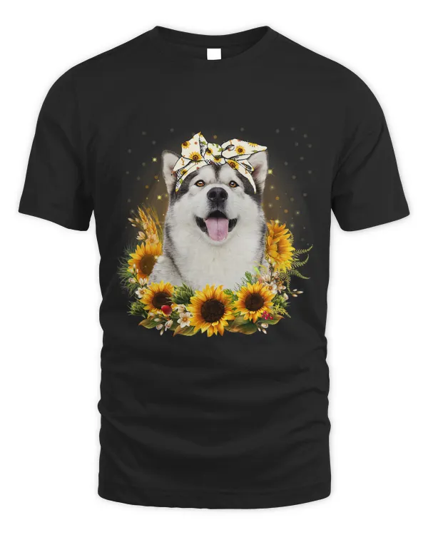 Sunflower Alaskan Malamute Dog Mothers Day For Women