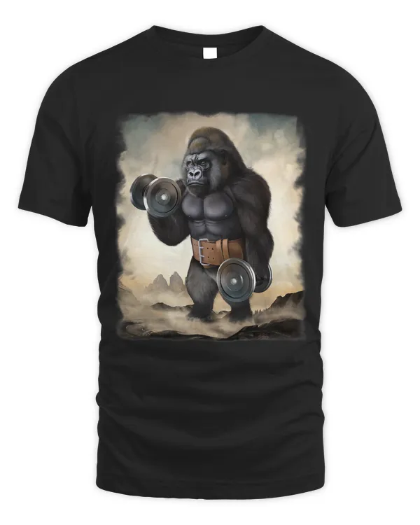 Gorilla Muscle Training Weightlifting with Dumbbell