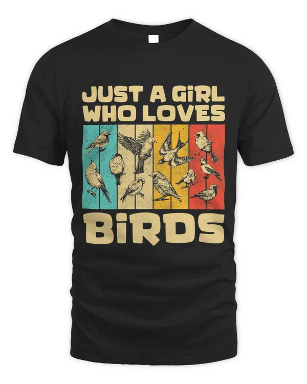 Vintage Birds Lovers Just A Girl Who Loves Birds Cute
