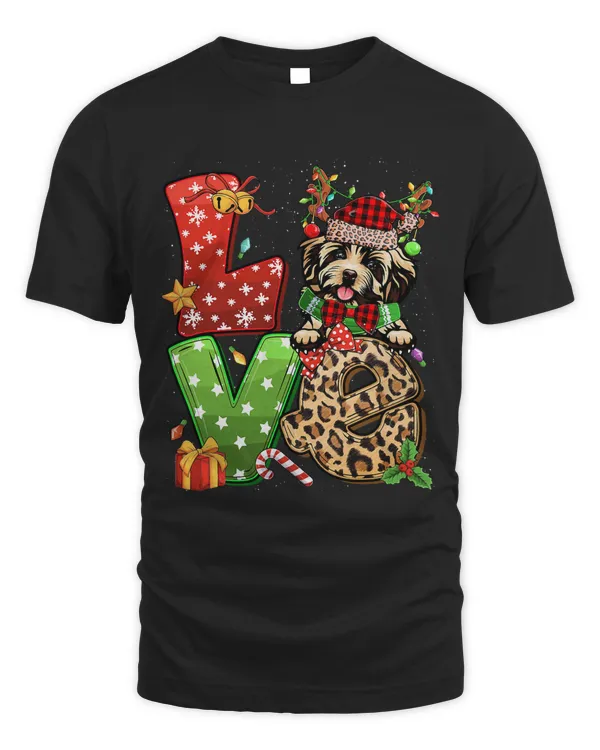 Havanese Dog Reindeer Christmas Light Dog Lover Santa Hat 123