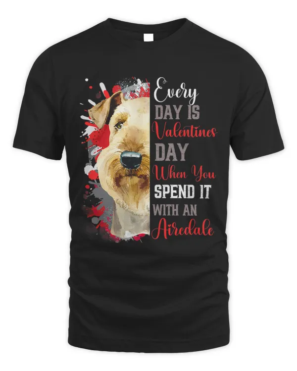 Womens Valentines Day Airedale Terrier Mom Mother Puppy CUte Cool