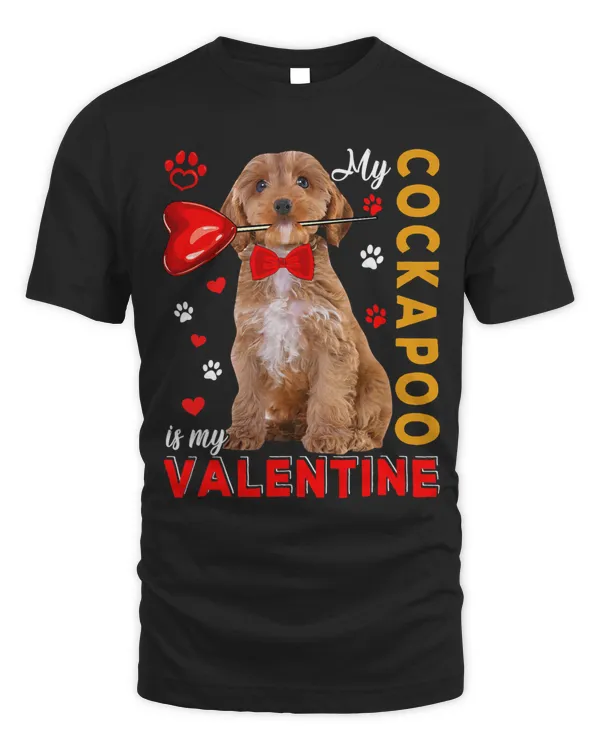My Cockapoo Is My Valentine Cute Dog Holding Heart Lover 58