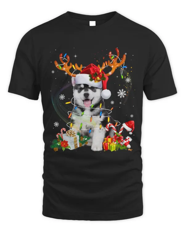 Siberian Husky Christmas Tree Light Pajama Dog Xmas 362