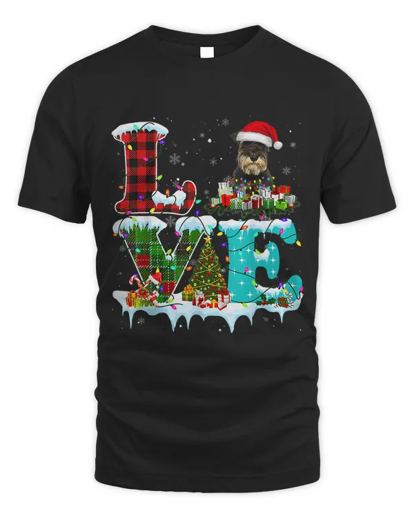 Miniature Schnauzer Christmas Tree Light Pajama Dog Xmas 50
