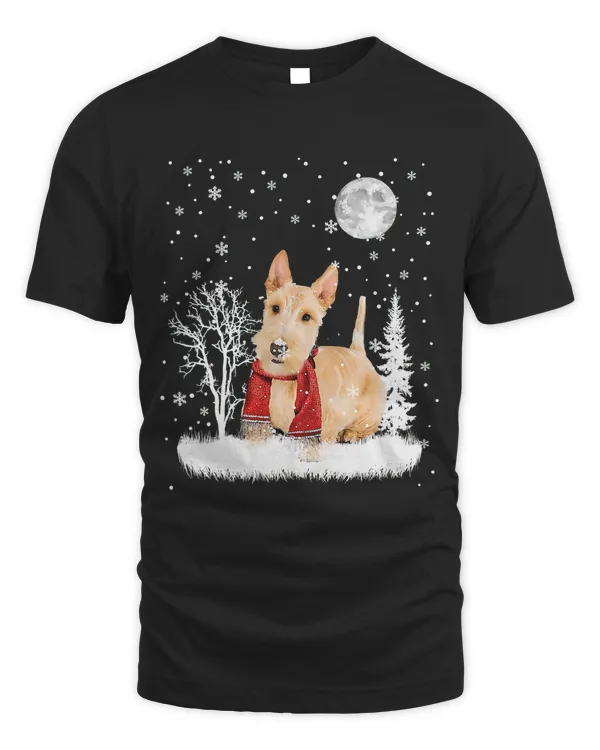 Scottish Terrier Under Moonlight Snow Christmas Pajama 33