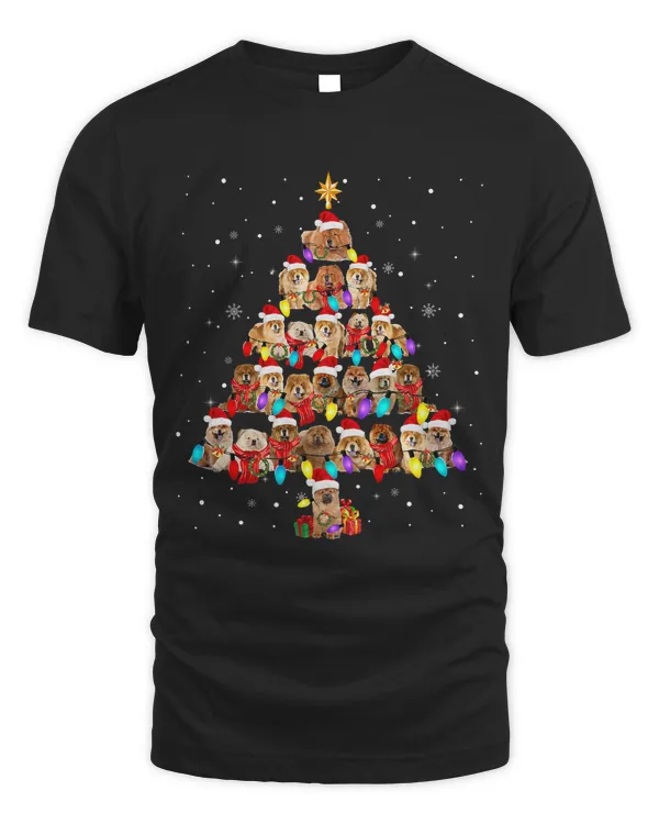 Chow Chows Christmas Tree X mas Lights Santa ELF Chow Chow 295