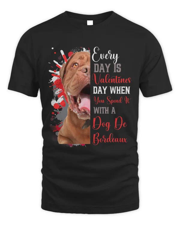 Womens Valentines Day Dog De Bordeaux Mom Mother Mum Mummy Cute