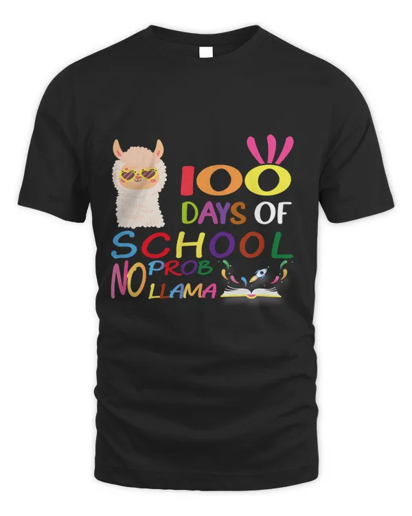 100 Days of School No Prob LLama Colorful