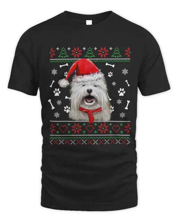 Ugly Sweater Christmas Coton De Tulear Santa Hat Pajama Xmas