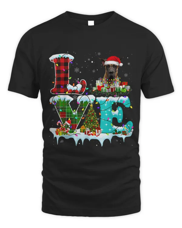 Great Dane Christmas Tree Light Pajama Dog Xmas 7