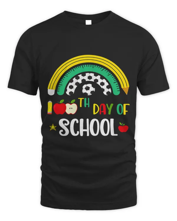 Funny Happy 100 Days Of School Succer Teachers and Students