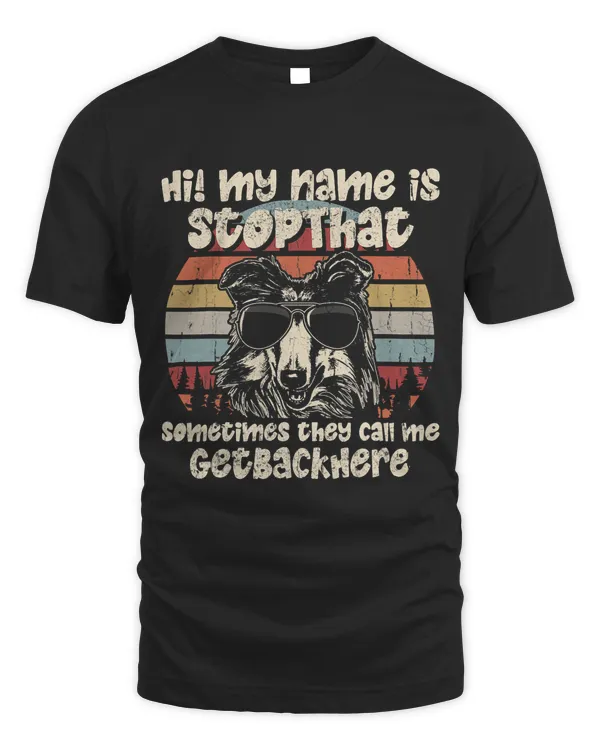 Rough Collie My Name Is StopThat Dog Lover Funny