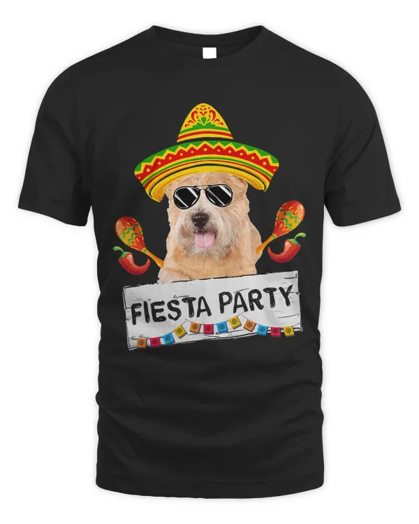 Funny Party Cute Norwich Terrier Wearing Sombrero Sunglasses