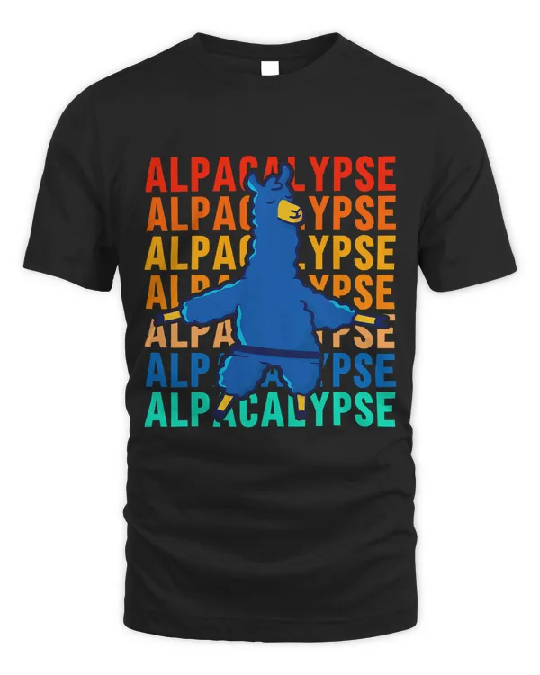 Funny Vintage Pun Alpacalypse Alpaca Llama