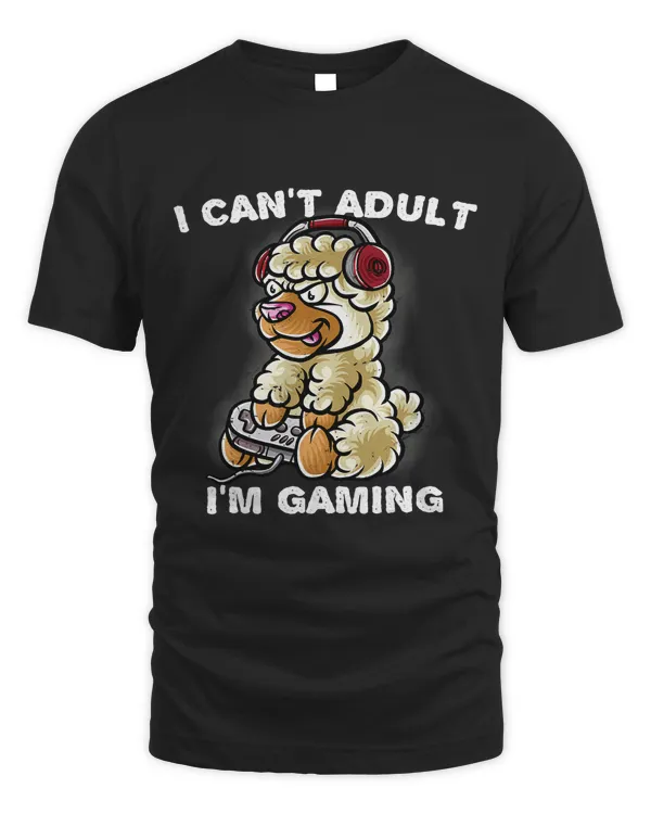I Cant Adult Im Gaming Introvert Gamer Nerd Llama Alpaca