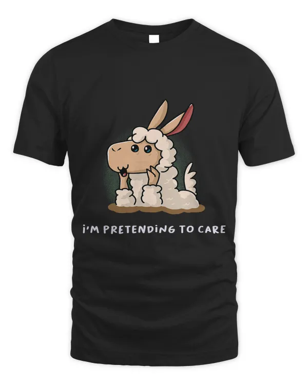 Im Pretending To Care Introvert Music Fan Nerd Llama Alpaca
