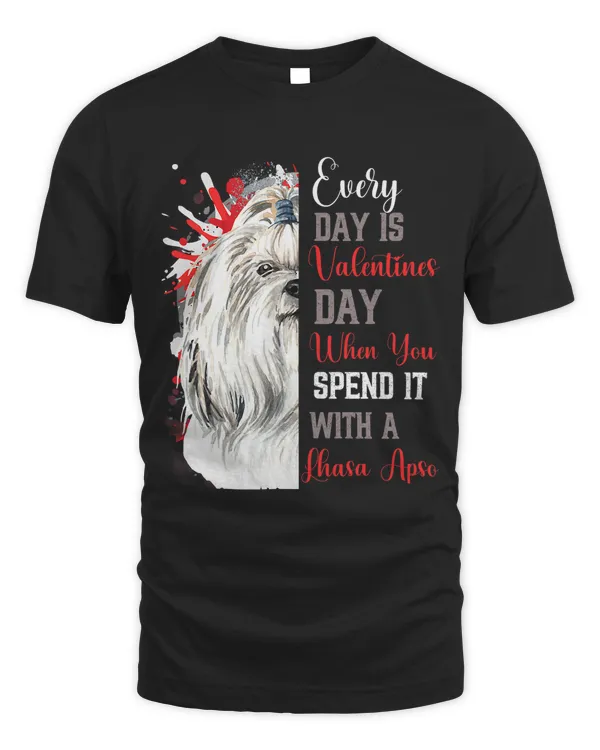 Womens Valentines Day Lhasa Apso Mom Mother Doggy Mum Mummy 1