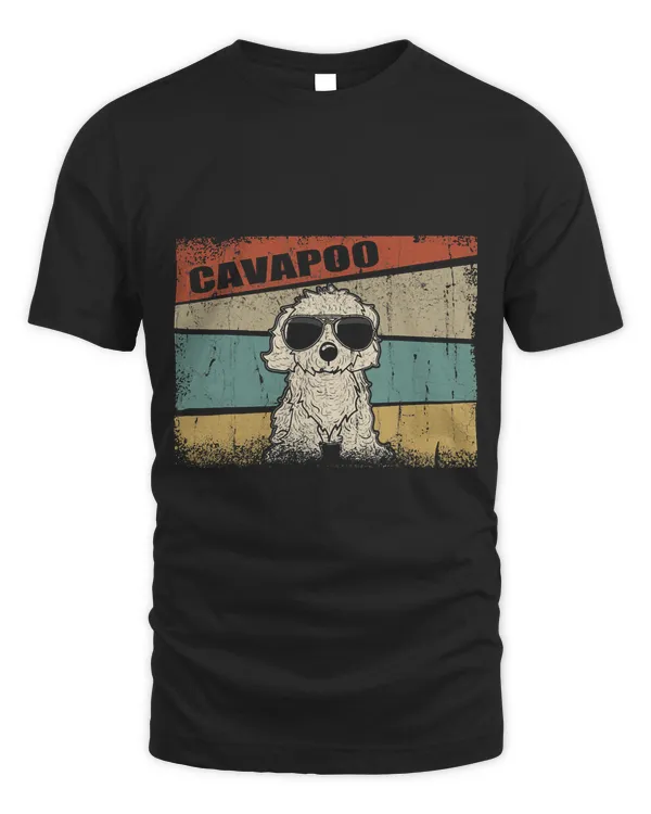 Cavapoo Dog Cool Lover Simple Vintage Retro Style 630