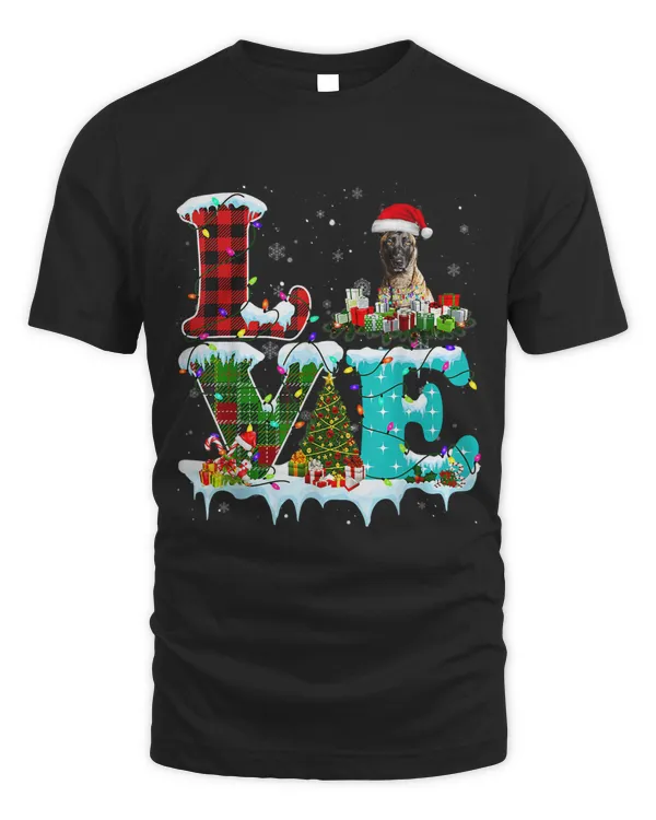 Belgian Malinois Christmas Tree Light Pajama Dog Xmas 16
