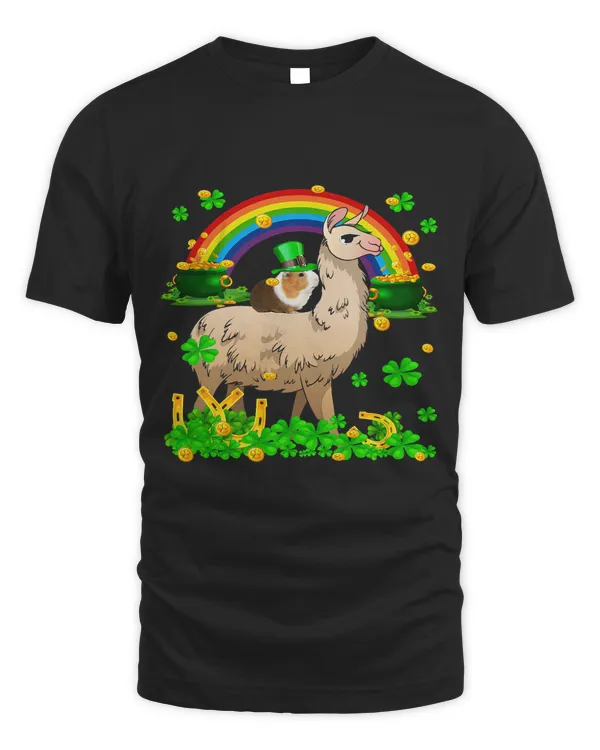 Leprechaun Guinea Pig Riding Llama Patricks Day Animal