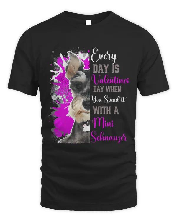 Funny Valentines Day Mini Schnauzer Mom Mother Dog Doggie