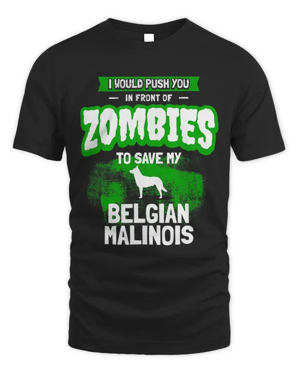 Belgian Malinois Dog Humor Funny Zombie Gift479
