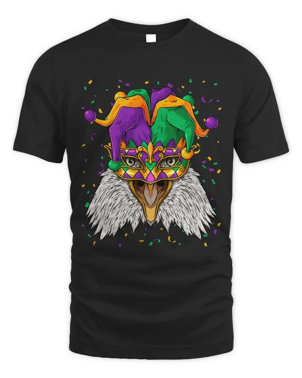 Bald Eagle Mardi Gras Animal Face Carnival Jester Festival