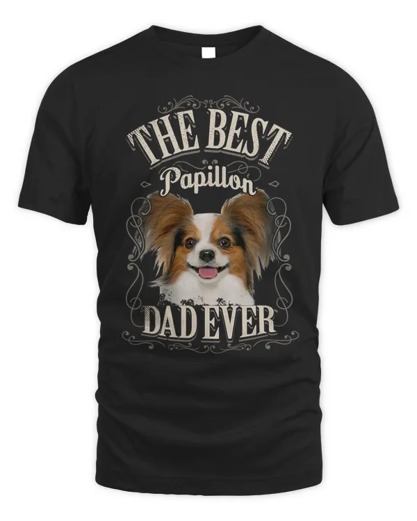 Mens Best Papillon Dad Ever Continental Toy Spaniel Gifts Vintage