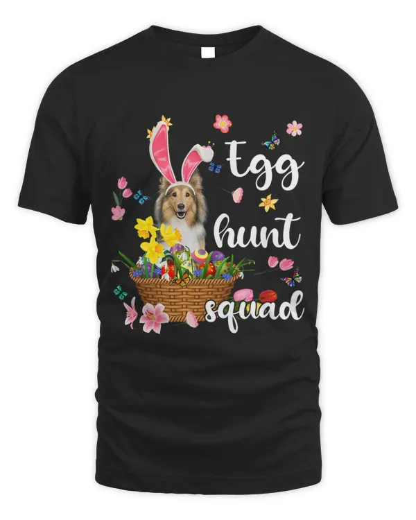 Shetland Sheepdog Happy Easter Day Easter Colorful Egg Hunt