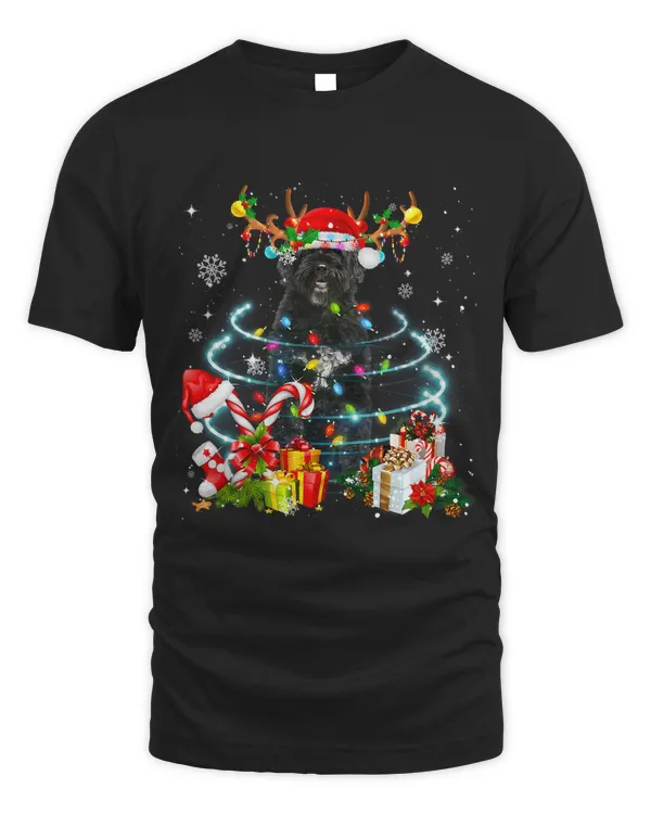 Portuguese Water Dog Reindeer Christmas Tree Lights Pajama 177