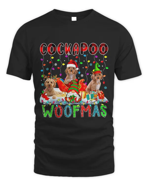 Cockapoo Xmas Woof Santa Reindeer Elf Cockapoos Gnome 90