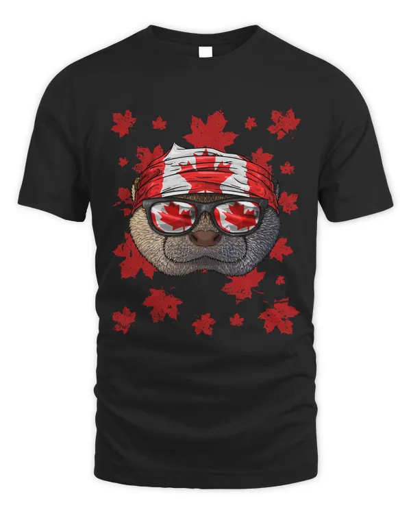 Canadian Otter Patriotic Canada Flag Maple Leaf Pride