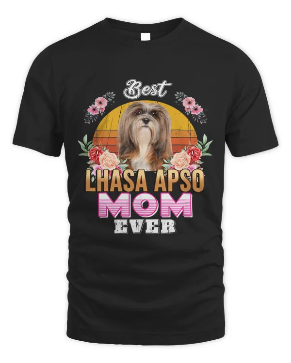 Vintage Best Lhasa Apso Mom Ever Mothers Day For Dog Mom