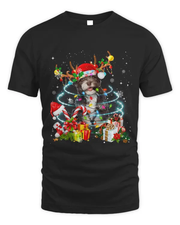 Havanese Reindeer Christmas Tree Lights Pajama Dog Xmas 206