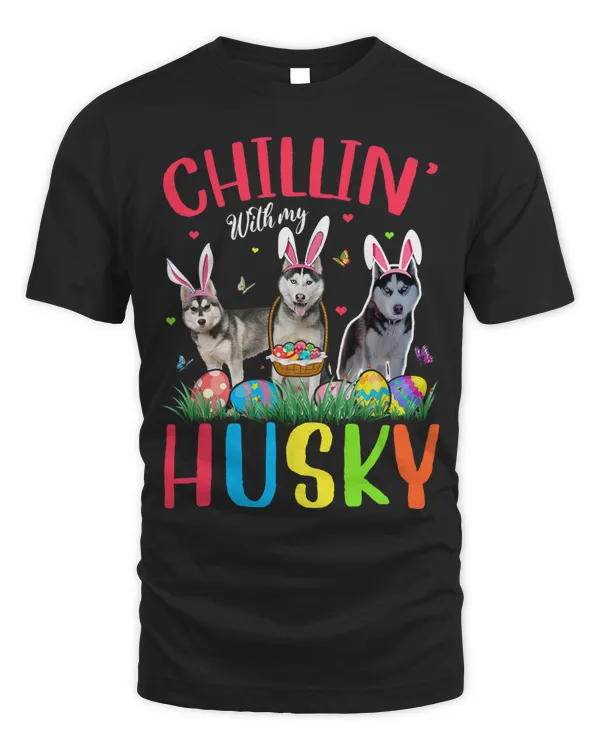 Chillin With My Husky Easter Eggs Happy Easter