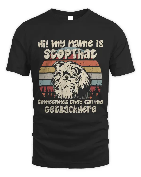 Sheltie My Name Is StopThat Dog Lover Funny