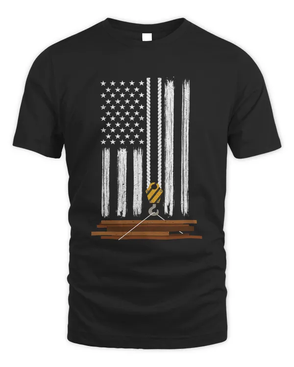 Crane Operator Crane American Flag