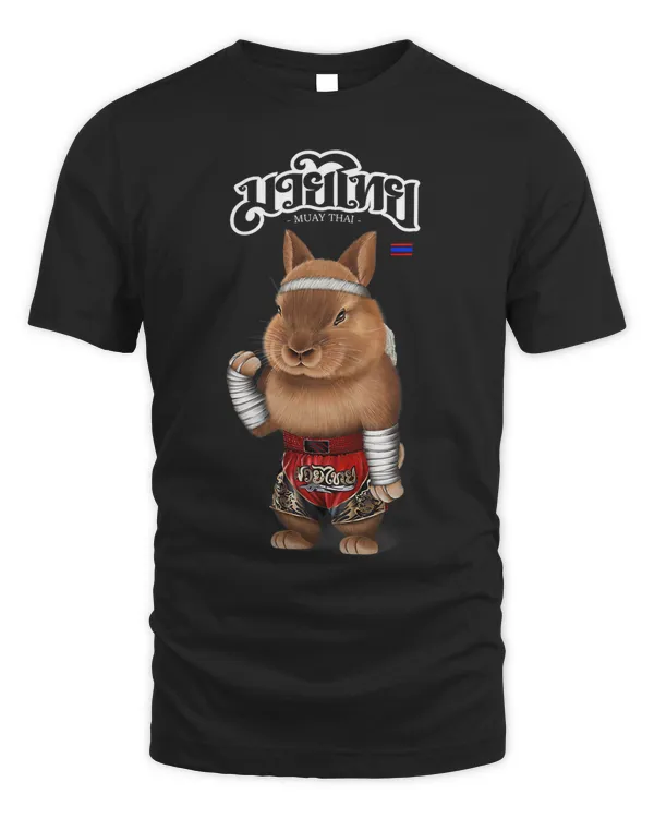 Dwarf Rabbit as Muay Thai Kick Boxing Champion